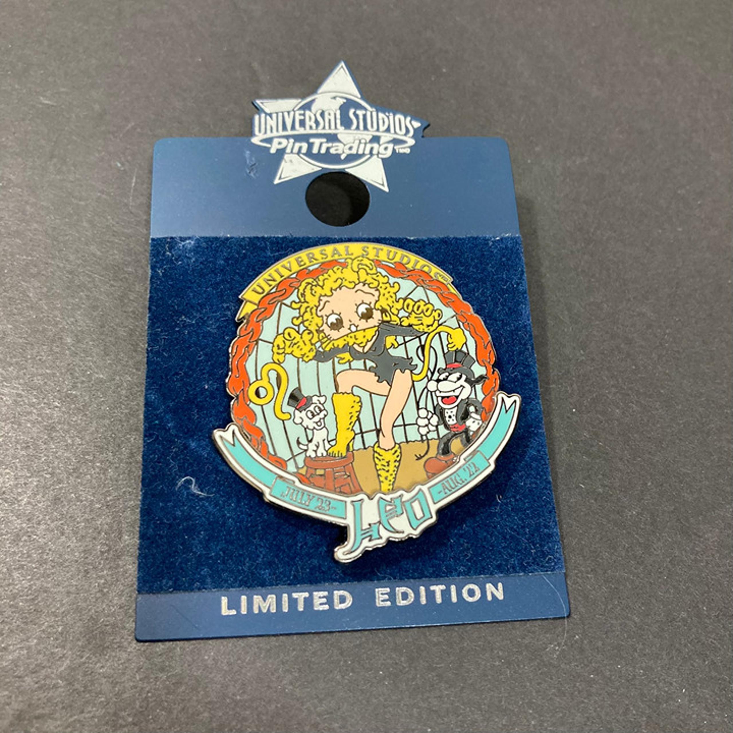 Universal Studios Theme Park Exclusive Betty Boop Leo Lion Trading Pin