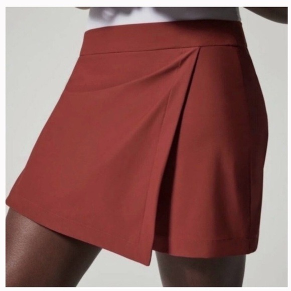 Spanx NWT Womens Sunshine Shorts 6'' Red Dark Cherry High Rise Pull On Size M