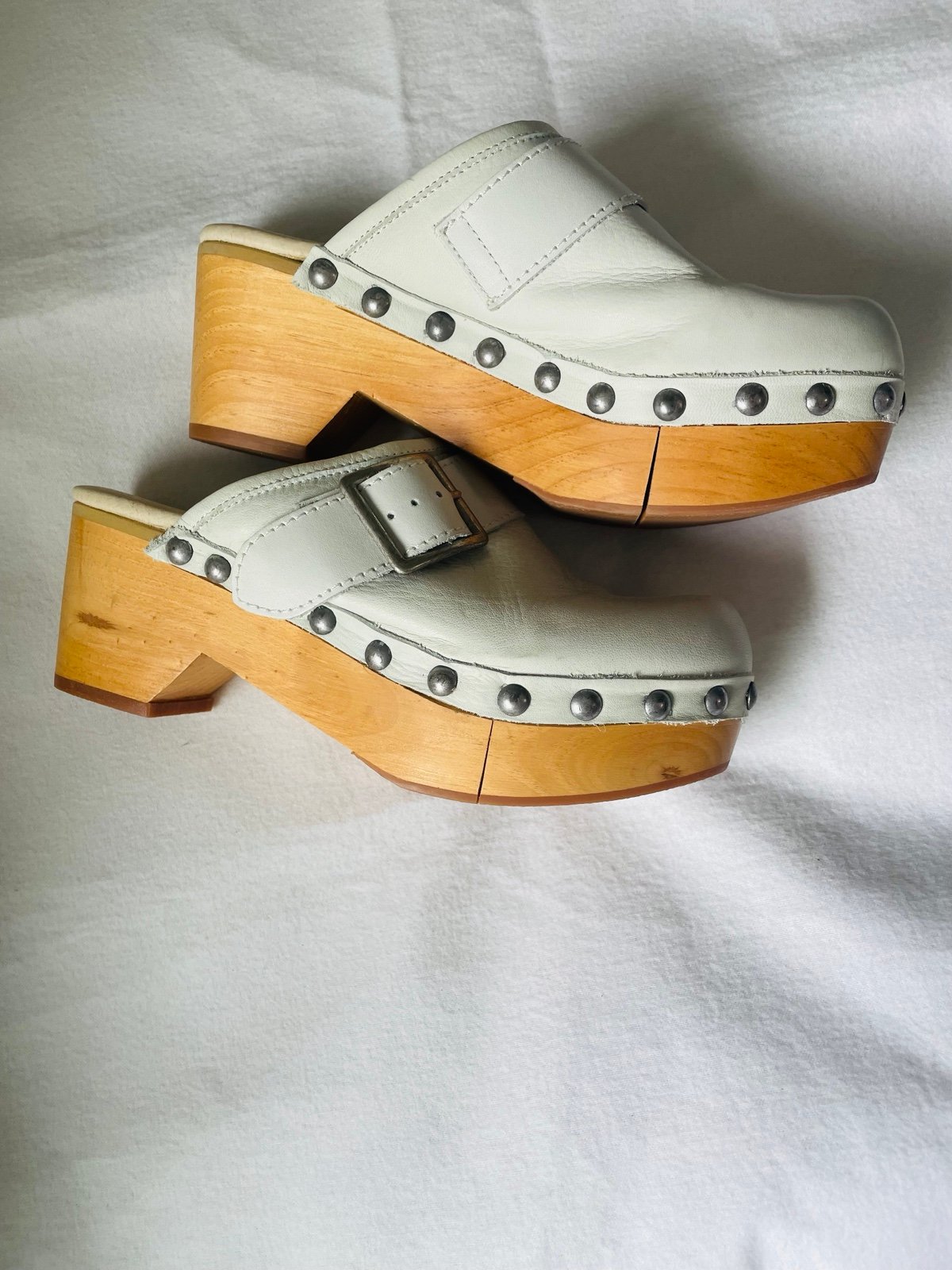 NEW Free People Off White Culver City Platform Clogs