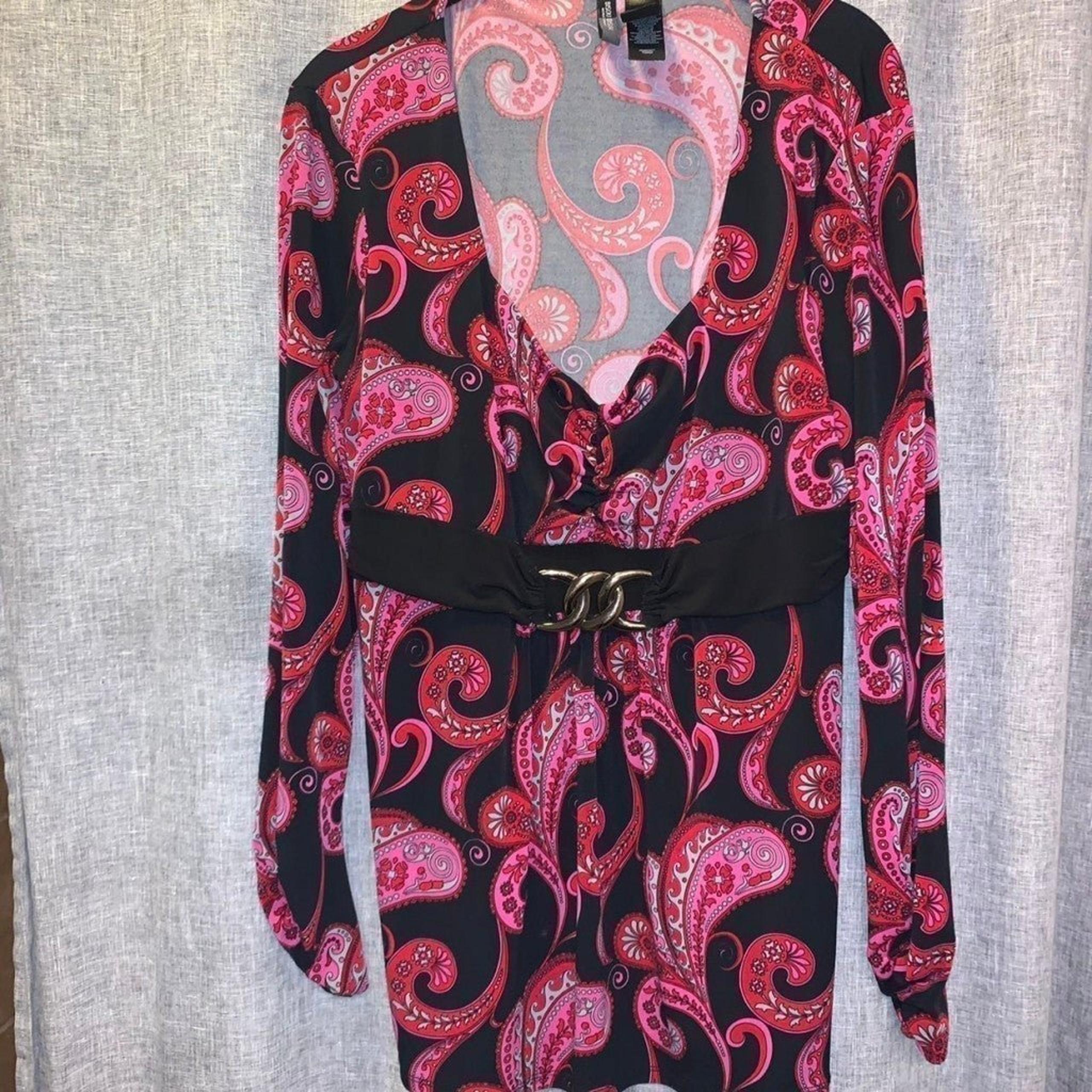 Womens Bisous Bisous paisley large top/tunic