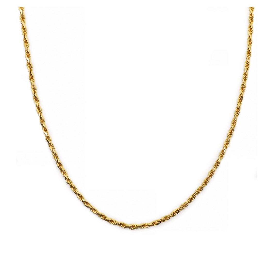 14k gold rope necklace