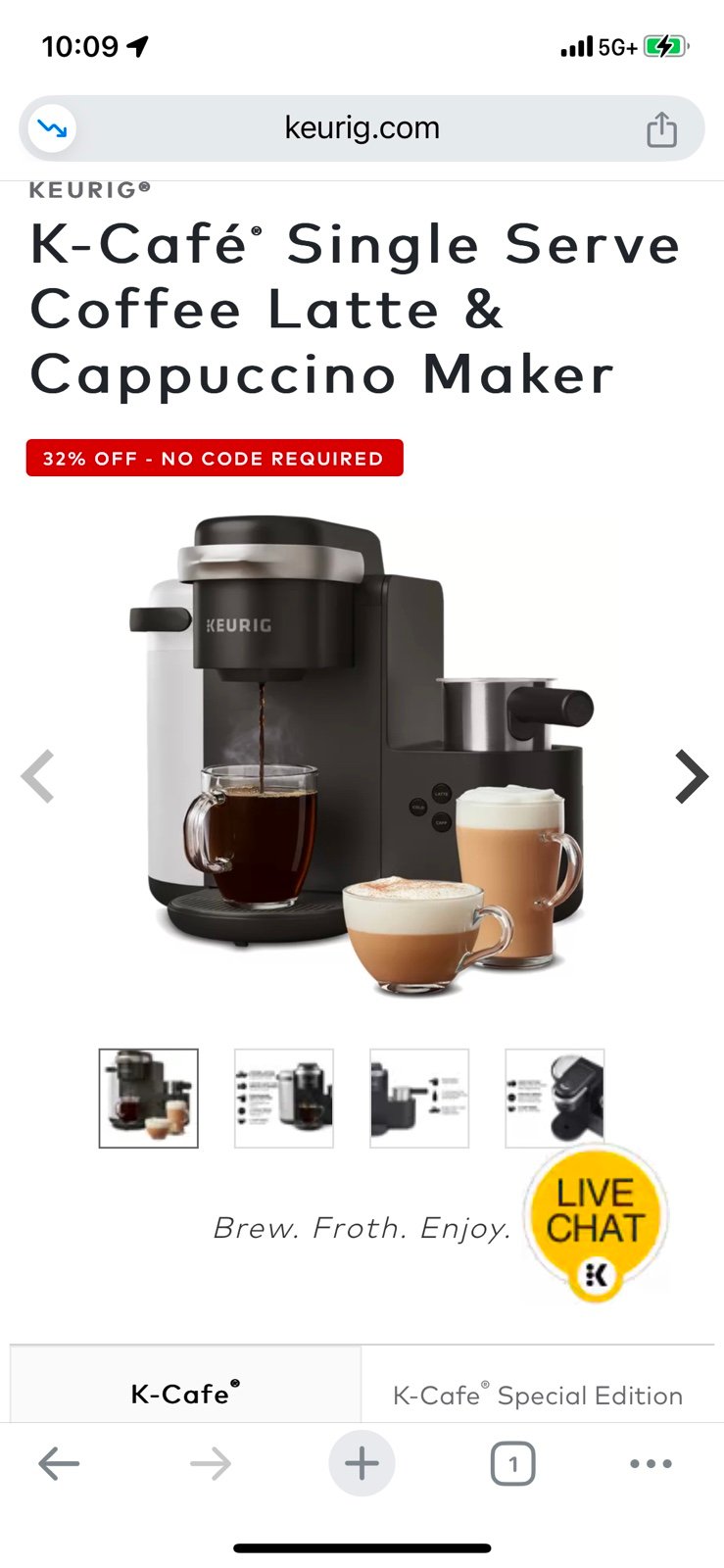Keurig with milk frother