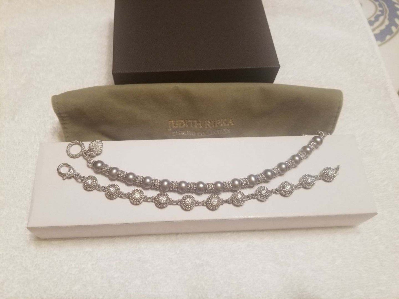 JUDITH RIPKA Pearl & Diamonique Bracelet