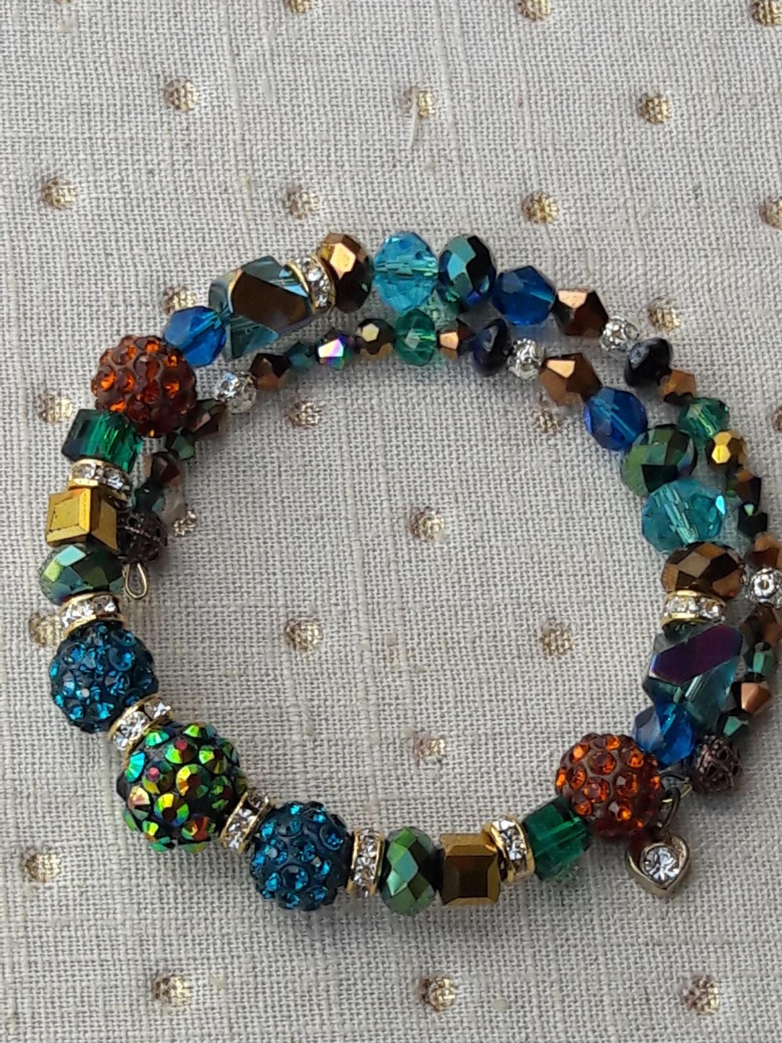 Swarovski fire polish pave bracelet