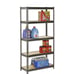 30 W x 12 D x 60 H 5-Shelf Steel Freestanding Shelves, Silver