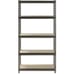 30 W x 12 D x 60 H 5-Shelf Steel Freestanding Shelves, Silver