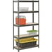 30 W x 12 D x 60 H 5-Shelf Steel Freestanding Shelves, Silver
