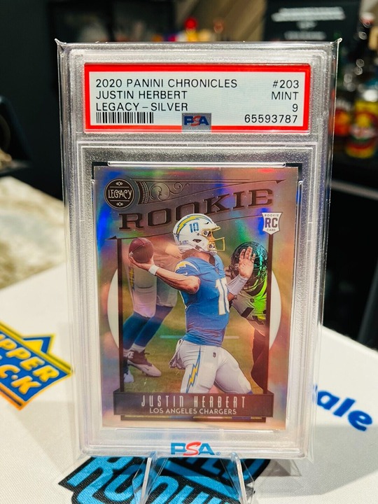 2020 Chronicles Football - Justin Herbert RC Legacy Silver PSA GEM MT 9 Rookie
