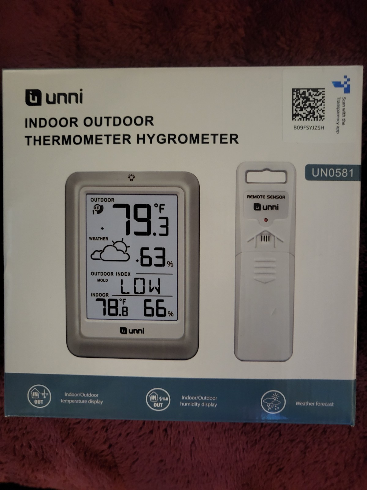 Indoor Outdoor Thermometer   Hygrometer Wireless Weather Stations, Temperature H