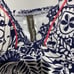 Tommy Bahama Women's Blue White Paisley Sleeveless One Piece Swimsuit Size 10
