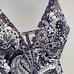 Tommy Bahama Women's Blue White Paisley Sleeveless One Piece Swimsuit Size 10