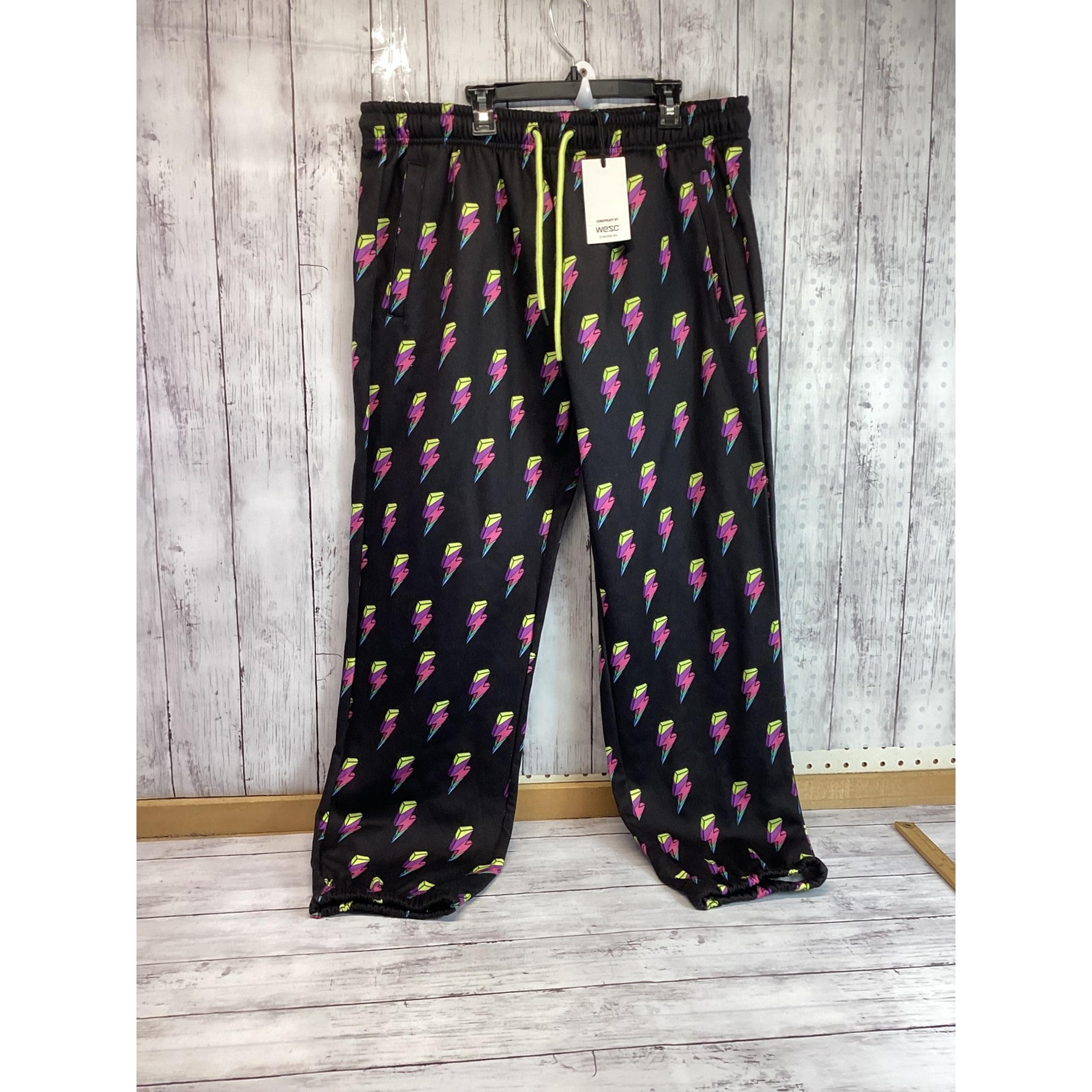 Conspiracy by Wesc Men's Lightning Flash Print All Over Print Joggers Size XXL