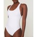 NWT Andie Women's The Tulum Open Strappy Back One Piece Swimsuit White Size S