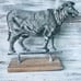 Metal Cow on Stand New