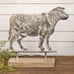 Metal Cow on Stand New
