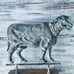 Metal Cow on Stand New