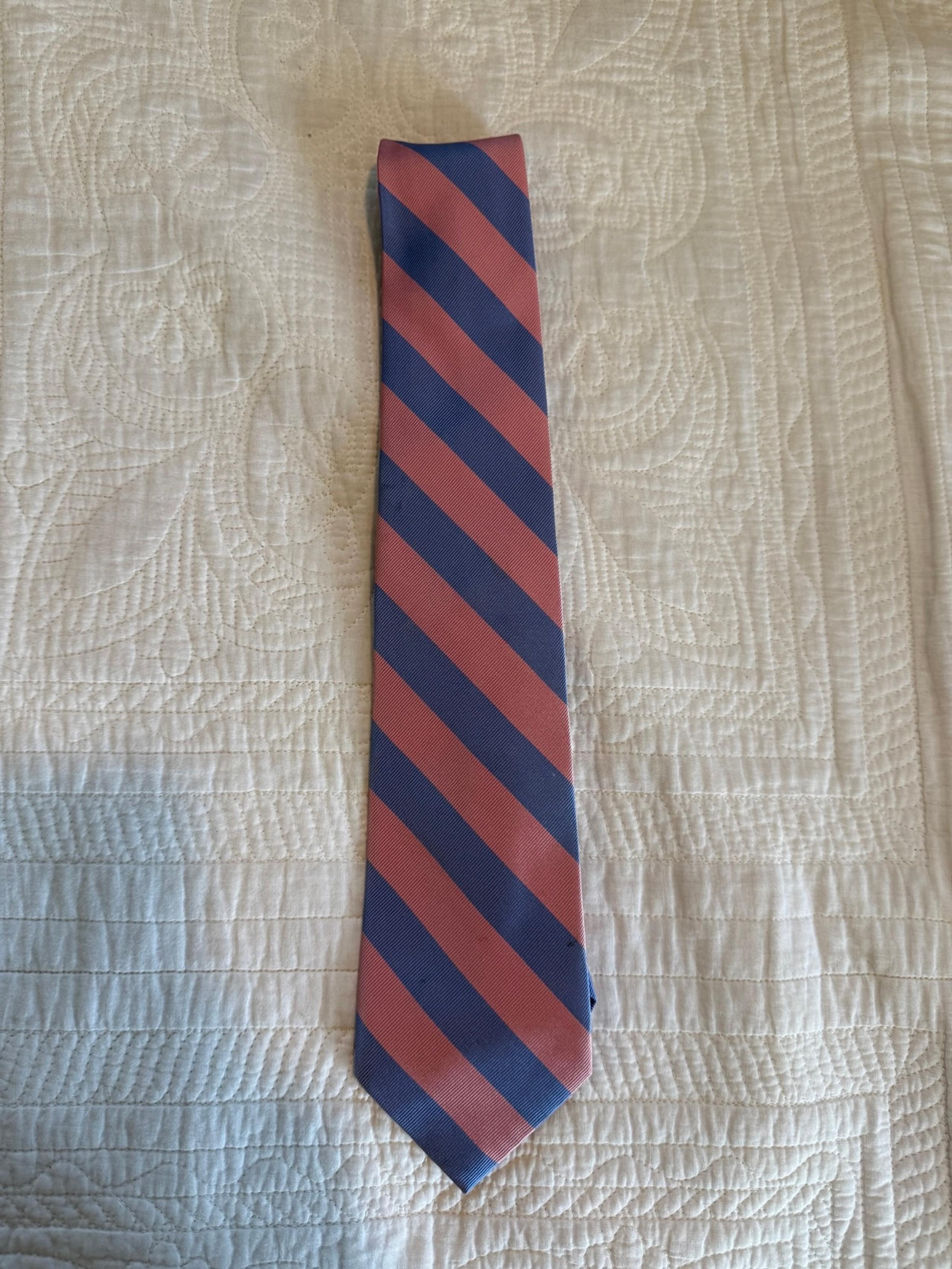 NWOT J. Crew Pink and Blue Striped Silk Tie Size: OS