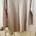 Pas de Calais Wool Blend Textured Long Sleeve Sweater Top Taupe Women's SZ 34 XS