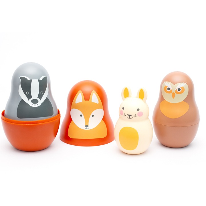 Rosa & Bo Woodland Friends Nesting Babies with Chiming Bo Bunny Shaker - Baby an