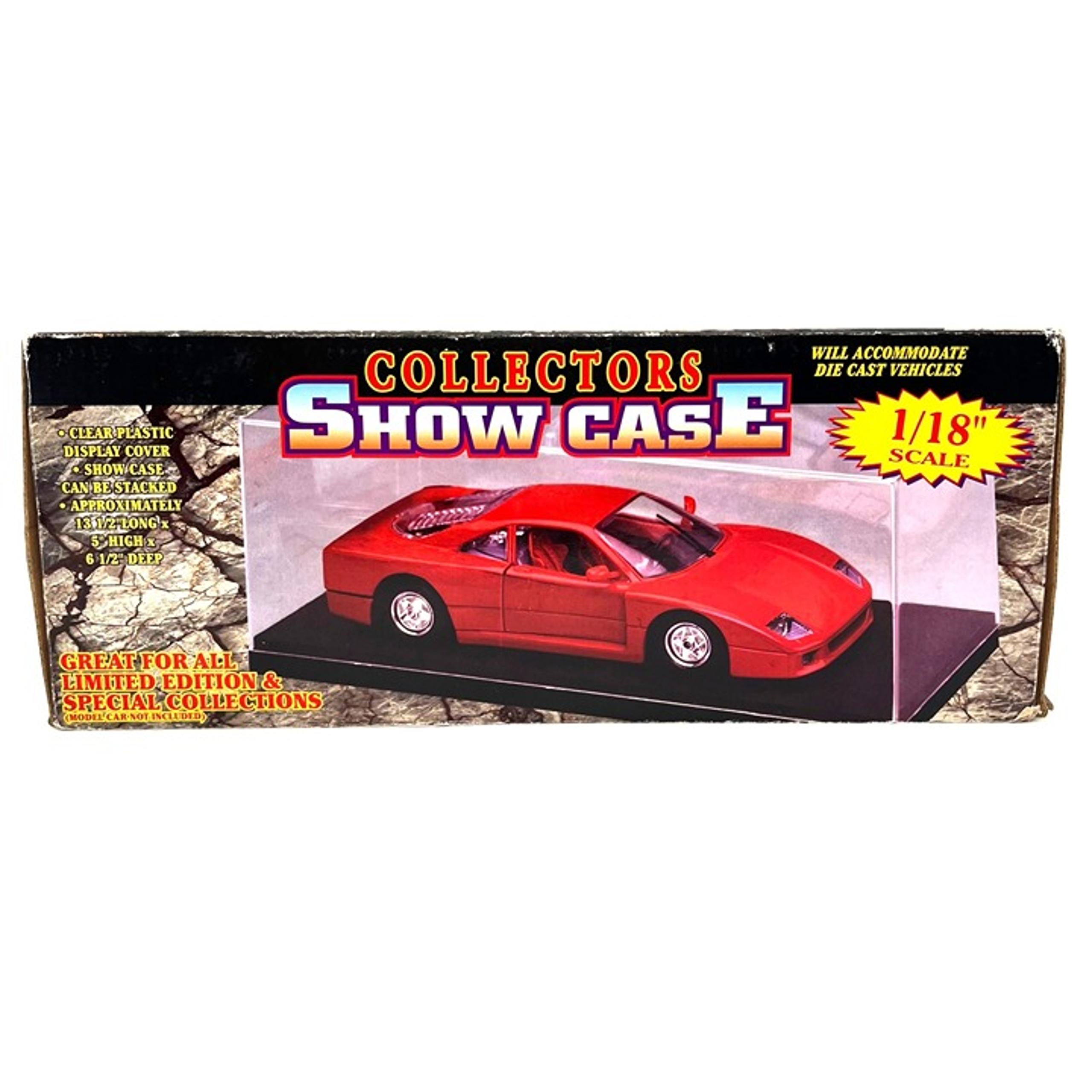 Collectors Showcase Display Case 1/18 Scale Die Cast Model Cars Clear Plastic
