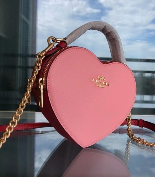 COACH Heart Crossbody in Color Block-New