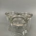 Lot of 3 Clear Glass Beer Stein Mugs 5 1/4 High