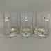 Lot of 3 Clear Glass Beer Stein Mugs 5 1/4 High