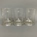 Lot of 3 Clear Glass Beer Stein Mugs 5 1/4 High