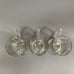 Lot of 3 Clear Glass Beer Stein Mugs 5 1/4 High