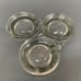 Lot of 3 Clear Glass Beer Stein Mugs 5 1/4 High