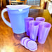 Tupperware Pitcher and Tumblers Set