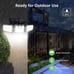 Set of 2 Solar Outdoor Security Lights Floodlights with Motion Sensor 800lm