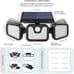 Set of 2 Solar Outdoor Security Lights Floodlights with Motion Sensor 800lm