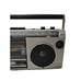 Goldstar TSR-571 Stereo Radio Cassette Recorder WORKS Vintage Silver Boombox
