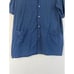 Golden Dreams Vintage 70s Mens Blue Abstract Button Up Short Sleeve Shirt