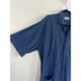 Golden Dreams Vintage 70s Mens Blue Abstract Button Up Short Sleeve Shirt