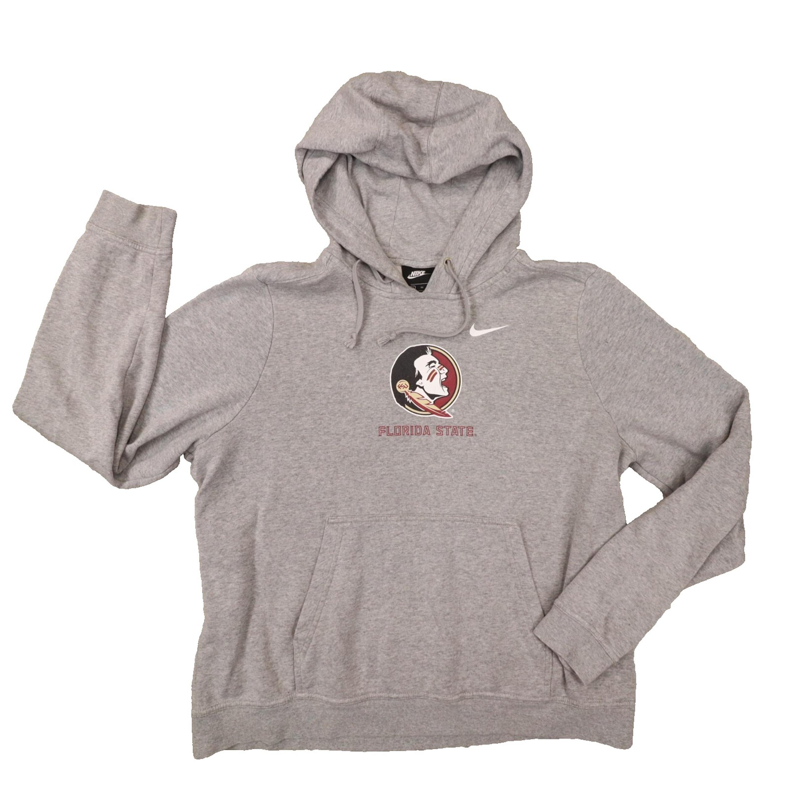 Nike Men's Gray Florida State Seminoles Sweatshirt Hoodie size XL FSU Football