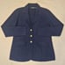 Lauren Ralph Lauren Blazer Knit Sweater Navy Crest Gold Buttons Cotton Blend M