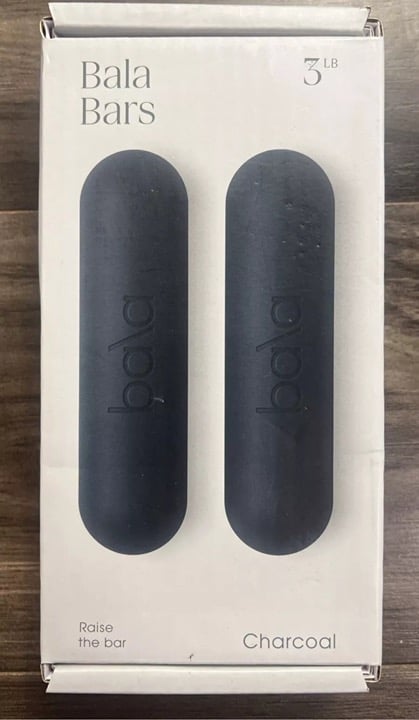 Bala Bars 2pc Hand Weight Set Charcoal 3lbs