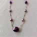 925 Sterling Silver Pearls & Polished Stone Necklace