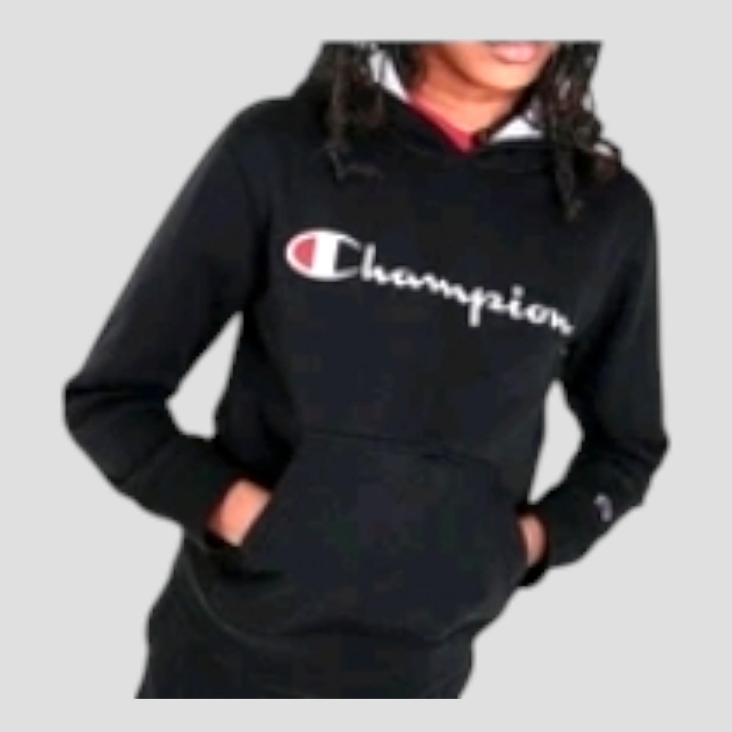 Champion Youth Boy's Heritage Script Logo Fleece Pullover Hoodie