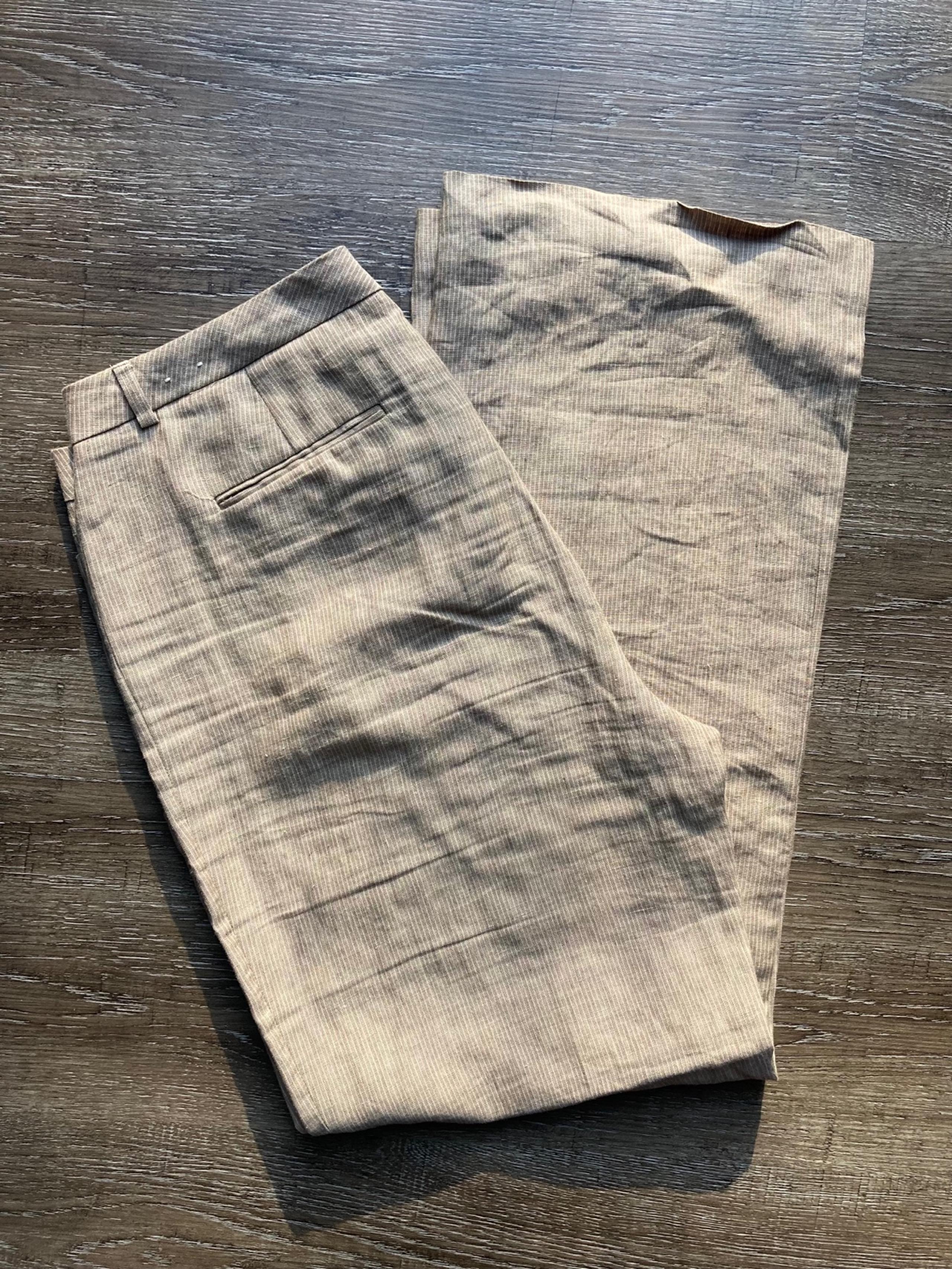 Coldwater Creek Tan Pinstripe Dress Pants Size 12