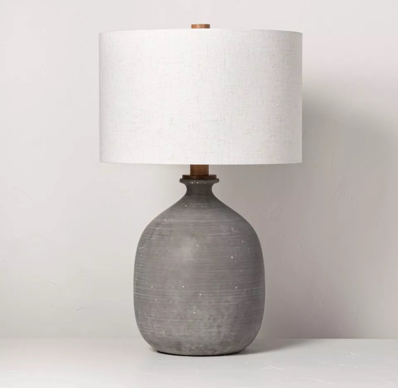 Resin Table Lamp Gray (Includes LED Light Bulb) - Hearth & Hand with Magnolia