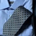 Ermenegildo Zegna Tie 100% Silk Geometric Metallic Sheen Quiet Luxury