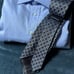 Ermenegildo Zegna Tie 100% Silk Geometric Metallic Sheen Quiet Luxury