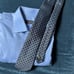 Ermenegildo Zegna Tie 100% Silk Geometric Metallic Sheen Quiet Luxury
