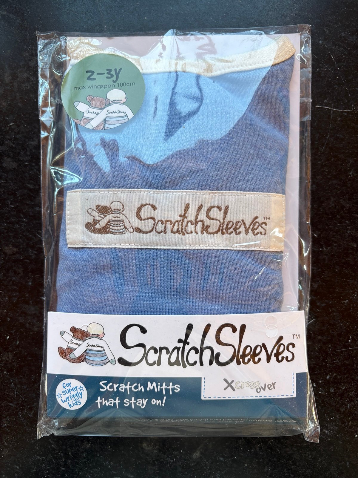 Scratch Sleeves size 2-3 blue NWT