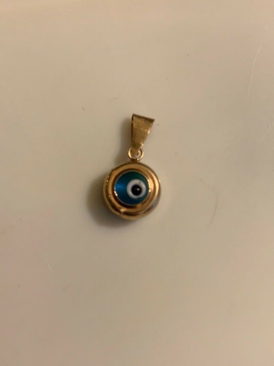 14k Yellow Gold Cute Design Evil Eye
