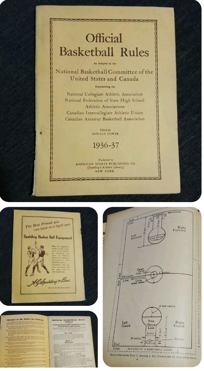 Vtg 1936-37 Spalding's Athletic Library Basketball Official Rules & Guide 32 Pgs