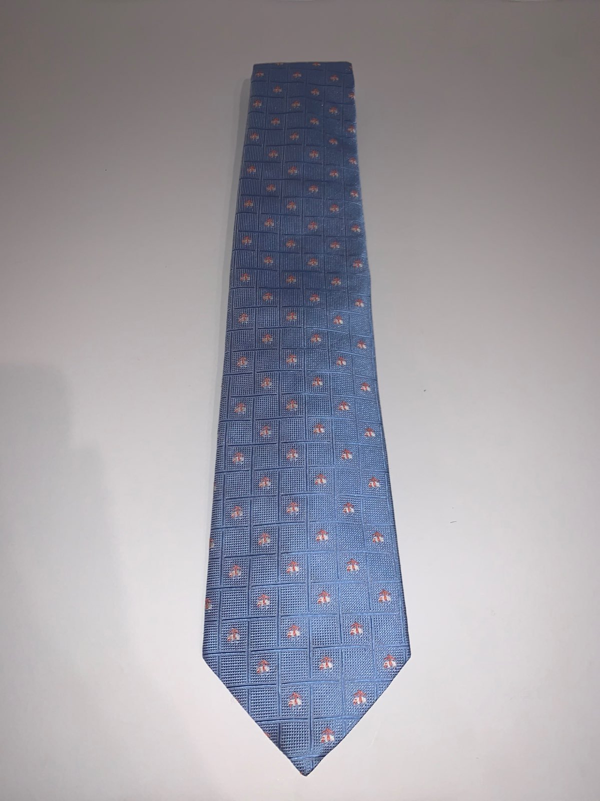 Tie brooks brothers blue with pink logo
